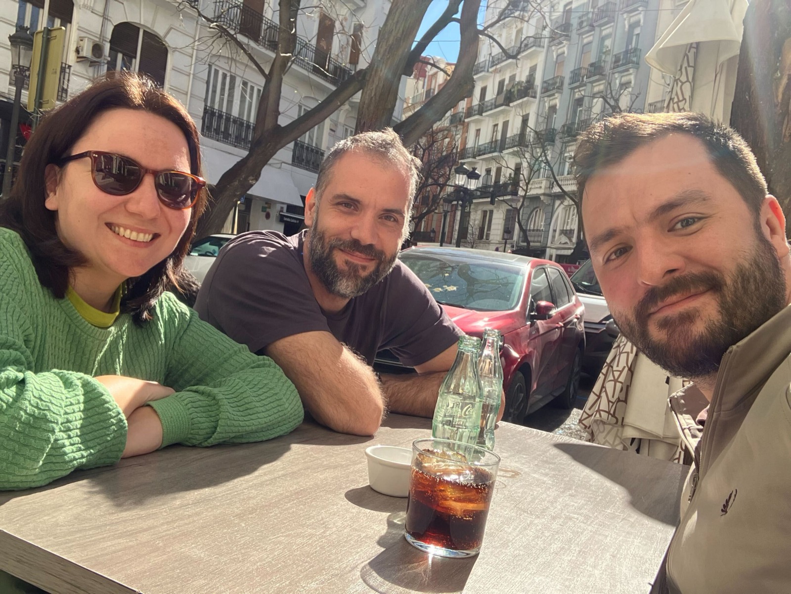 Hurricane Studio team at a cafe